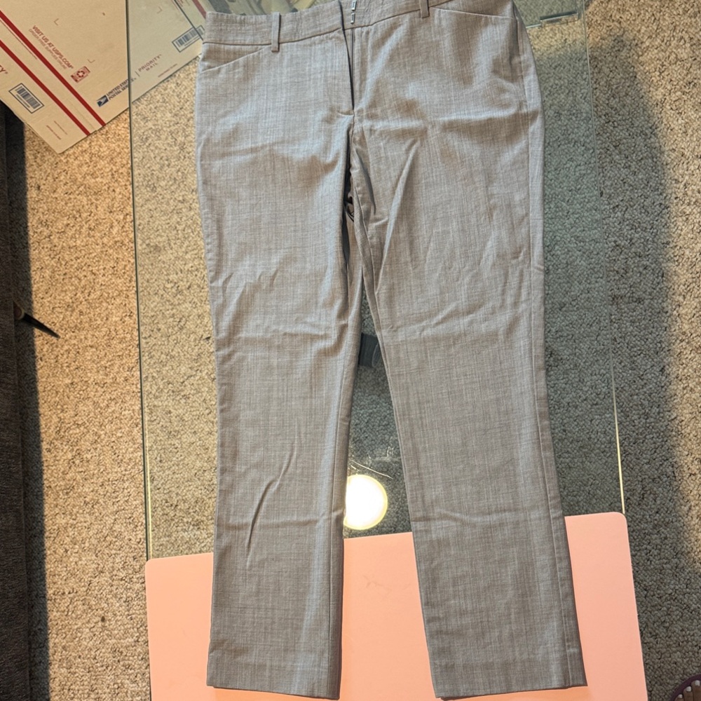 Theory Light Gray Straight Leg Women's Pants